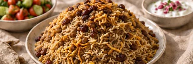 نمونه تصویری عدس‌پلو با کشمش